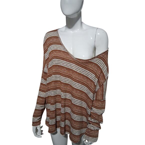 Sadie & Sage Oversized Women's size Medium Striped Knit Grungecore Academia Top - Picture 8 of 13